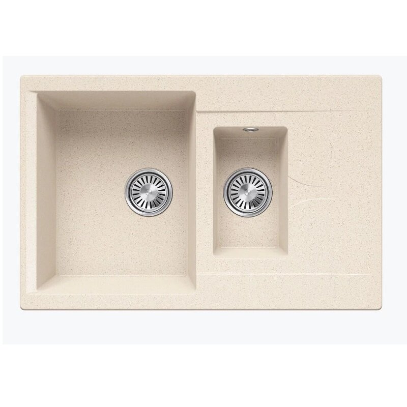 Изображение товара Кухонная мойка из искусственного камня Polygran Brig-770 77 см кремовая