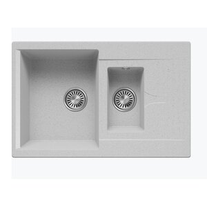 Изображение товара Кухонная мойка Polygran Brig-770 № 314 854918, 77 см, искусственный камень, светло-серый