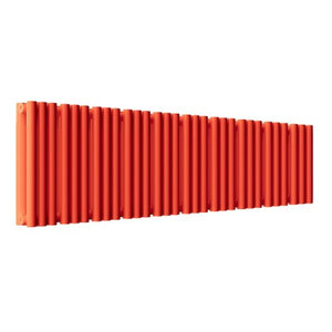 Изображение товара Радиатор стальной трубчатый Empatiko Takt S2-1192-200 Scarlet Red, ширина 119.2 см, высота 23.6 см, 60 секций, боковое подключение, двухрядный, рябиновый красный