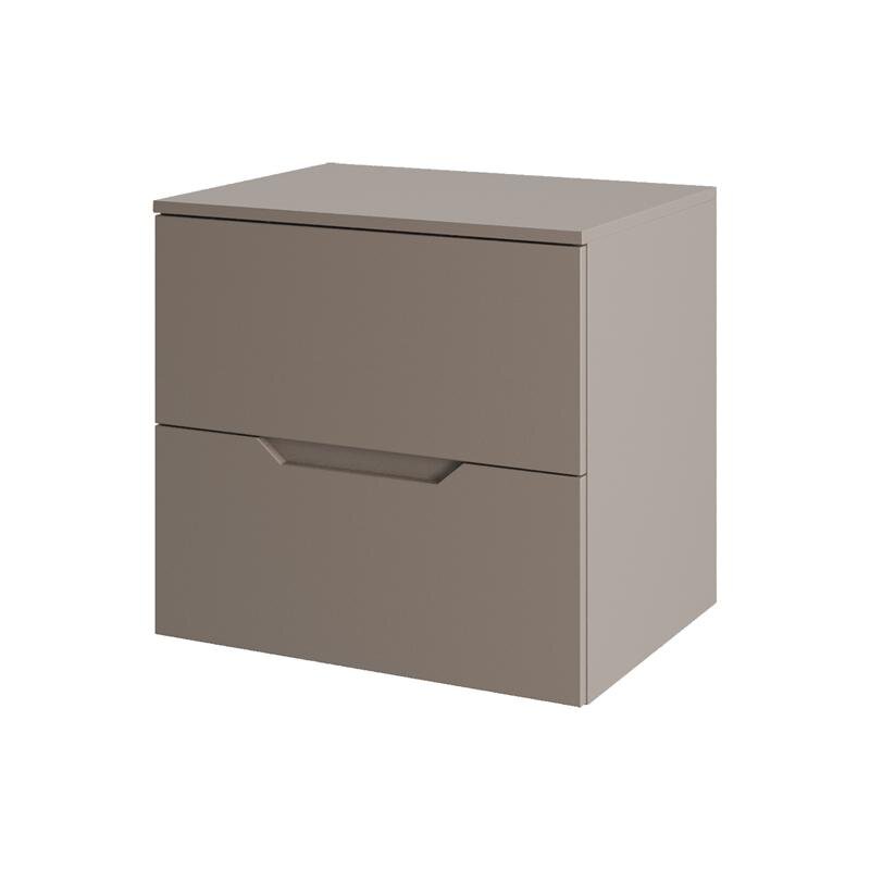 Изображение товара Тумба под раковину Orange Line Li-60TuLMDF, 60 см, подвесная, цвет латте матовый Soft Touch