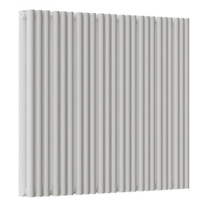 Изображение товара Радиатор стальной трубчатый Empatiko Takt S2-952-500 Cream Grey, ширина 95.2 см, высота 53.6 см, 48 секций, боковое подключение, двухрядный, кремовый серый