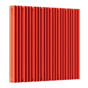 Изображение товара Радиатор стальной трубчатый Empatiko Takt S2-952-500 Scarlet Red, ширина 95.2 см, высота 53.6 см, 48 секций, боковое подключение, двухрядный, рябиновый красный