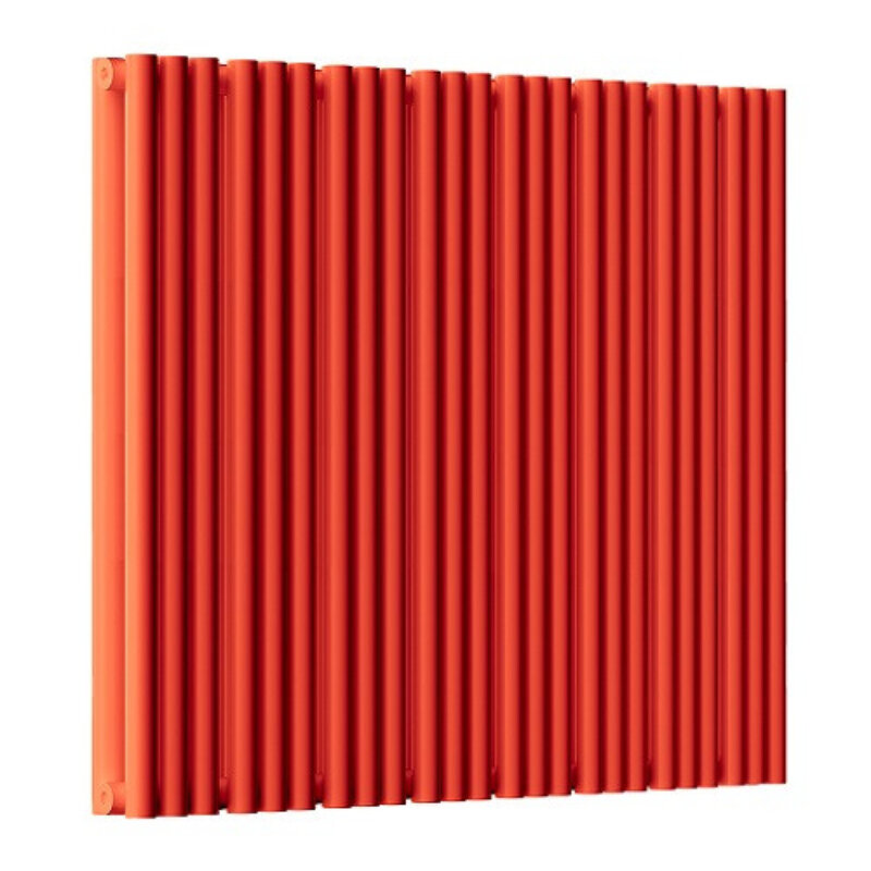Изображение товара Радиатор стальной трубчатый Empatiko Takt S2-952-500 Scarlet Red, ширина 95.2 см, высота 53.6 см, 48 секций, боковое подключение, двухрядный, рябиновый красный