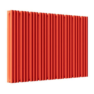 Изображение товара Радиатор стальной трубчатый Empatiko Takt S2-1072-500 Scarlet Red, ширина 107.2 см, высота 53.6 см, 54 секции, боковое подключение, двухрядный, рябиновый красный