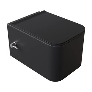 Изображение товара Подвесной унитаз с функцией биде и микролифтом Boheme Mane 970-SET-2-B черный матовый