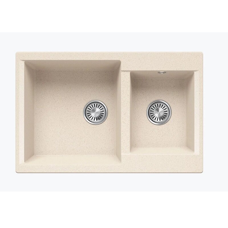 Изображение товара Кухонная мойка Polygran Brig-772 из искусственного камня, 77 см, бежевый цвет