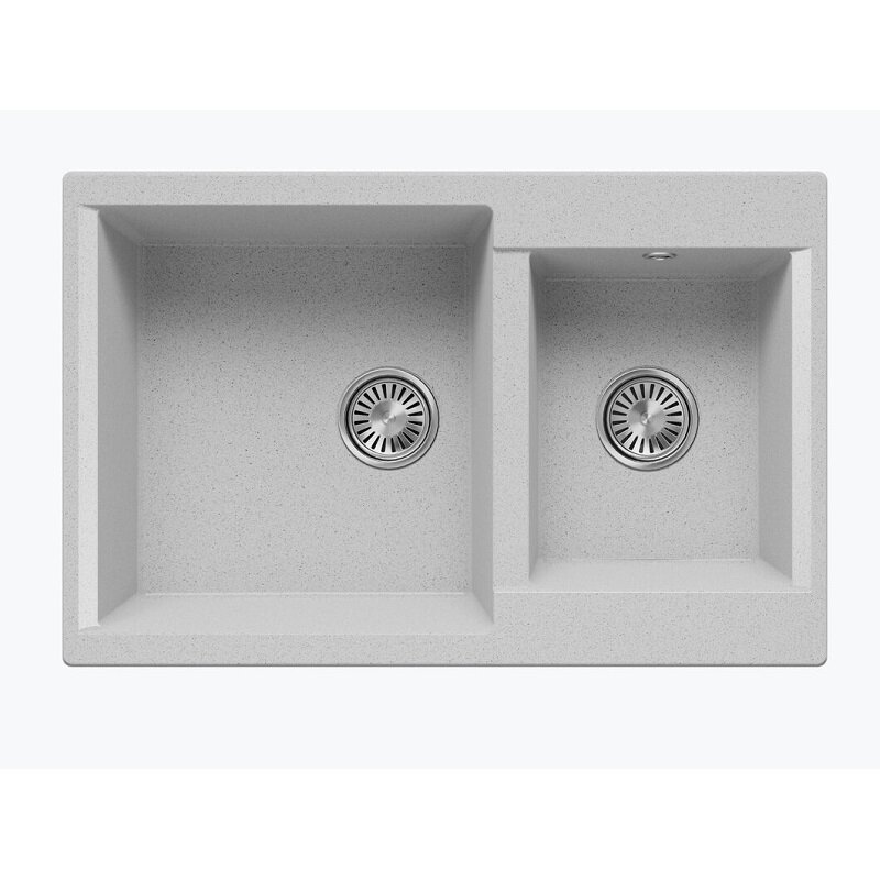 Изображение товара Кухонная мойка Polygran Brig-772 77 см искусственный камень светло-серая Изображение товара Кухонная мойка Polygran Brig-772 77 см искусственный камень светло-серая