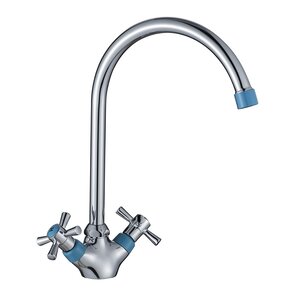 Изображение товара Смеситель для кухонной мойки Decoroom DR51028-Blue хром/синий 23 см