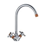 Смеситель для кухонной мойки Decoroom DR51028-Orange, хром/оранжевый - фото 1
