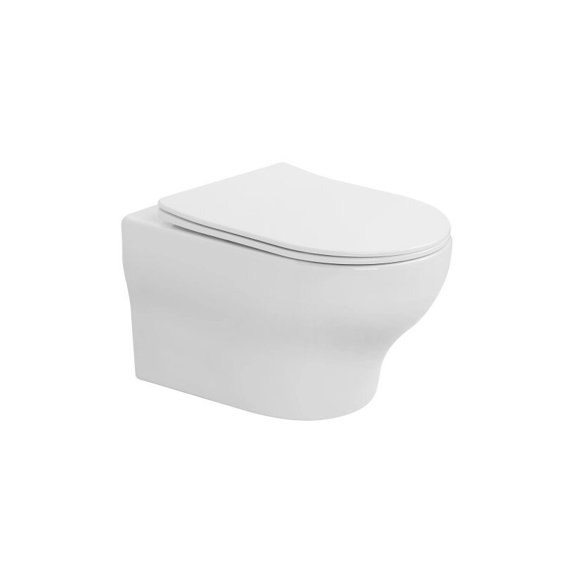 Изображение товара Подвесной унитаз Boheme Fiore 978-SET-W безободковый с микролифтом белый глянцевый