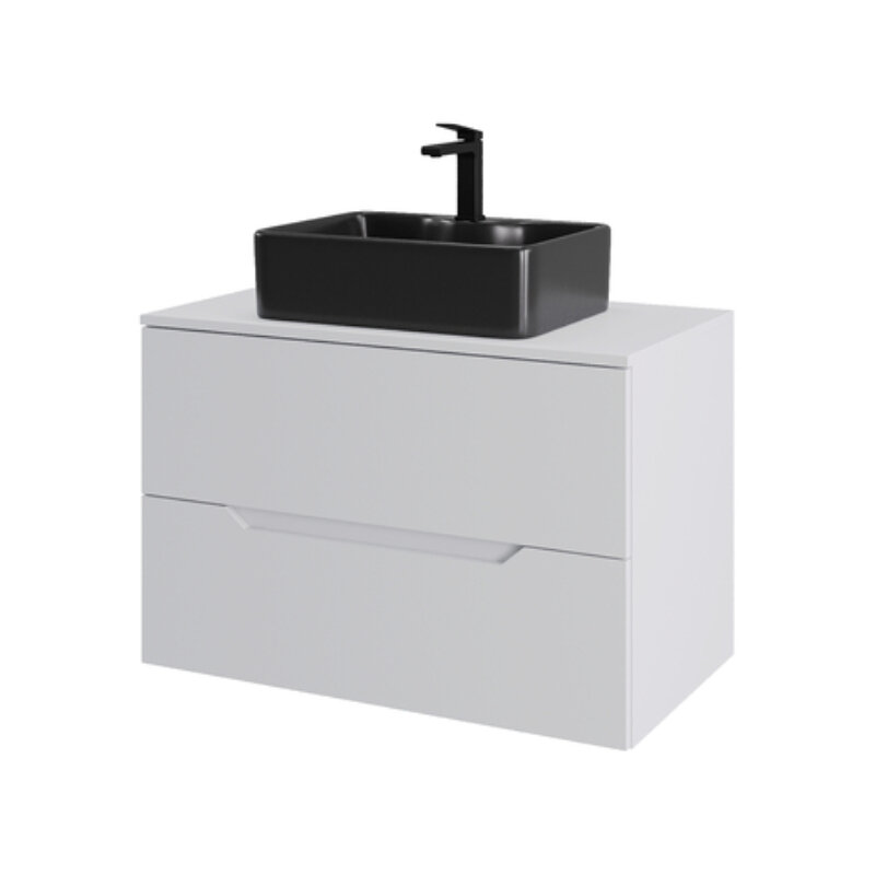 Изображение товара Тумба с раковиной Orange Line Li-80TuwMDF 80 см, подвесная, белый матовый