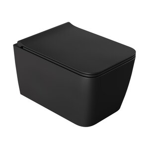 Изображение товара Подвесной унитаз Boheme Zen 967-SET-B, черный матовый, сиденье микролифт
