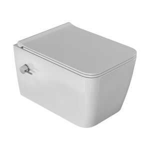 Изображение товара Подвесной унитаз Boheme Zen 967-SET-2-W, с функцией биде, сиденье микролифт, цвет белый глянцевый