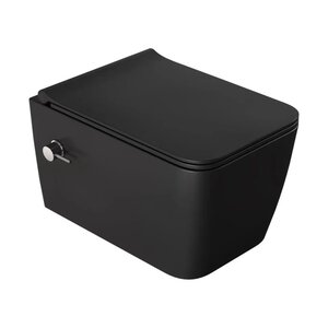 Изображение товара Подвесной унитаз Boheme Zen 967-SET-2-B, с функцией биде, сиденье микролифт, цвет черный матовый