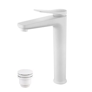 Изображение товара Смеситель для раковины Lemark Bronx LM3709MW, с донным клапаном, белый