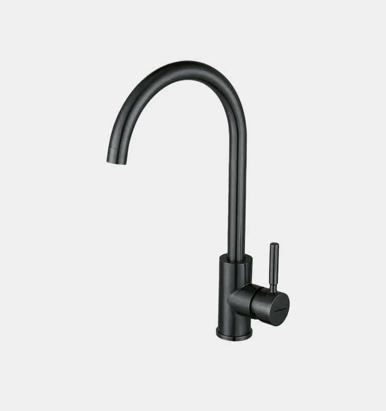 Изображение товара Смеситель Hoffger HFG-385B black, для кухонной мойки, PVD черный матовый
