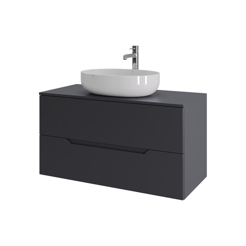 Изображение товара Тумба с раковиной Orange Line Li-100TugMDF+B05-520W графит матовый Soft Touch Изображение товара Тумба с раковиной Orange Line Li-100TugMDF+B05-520W графит матовый Soft Touch