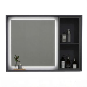 Изображение товара Зеркальный шкаф Black&White Universe U910.MC1000, 95 x 70 см, LED-подсветка, сенсорное включение