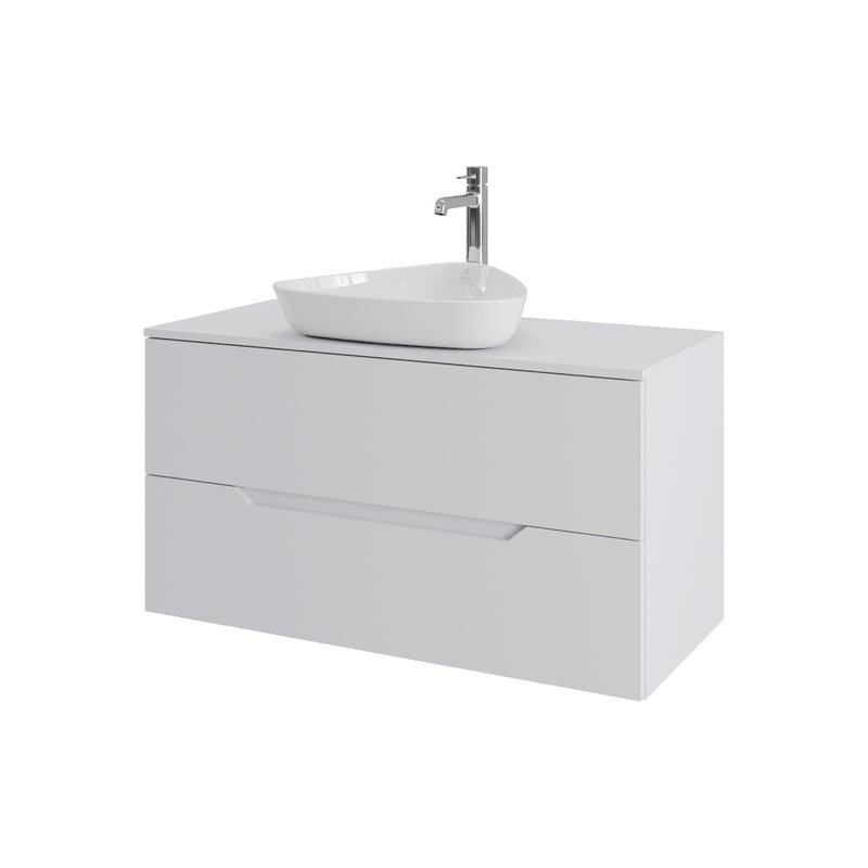 Изображение товара Тумба с раковиной Orange Line Li-100TuwMDF+B07-500W, 100 см, подвесная, цвет белый матовый Soft Touch Изображение товара Тумба с раковиной Orange Line Li-100TuwMDF+B07-500W, 100 см, подвесная, цвет белый матовый Soft Touch