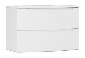 Изображение товара Тумба под раковину Belux Ганновер НП 90-02, 4810924282460, 90 см, подвесная, белый глянцевый