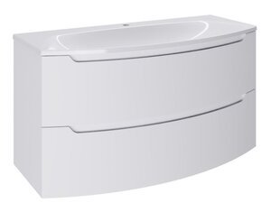 Изображение товара Тумба под раковину Belux Ганновер НП 100-02 белая глянцевая 100 см подвесная