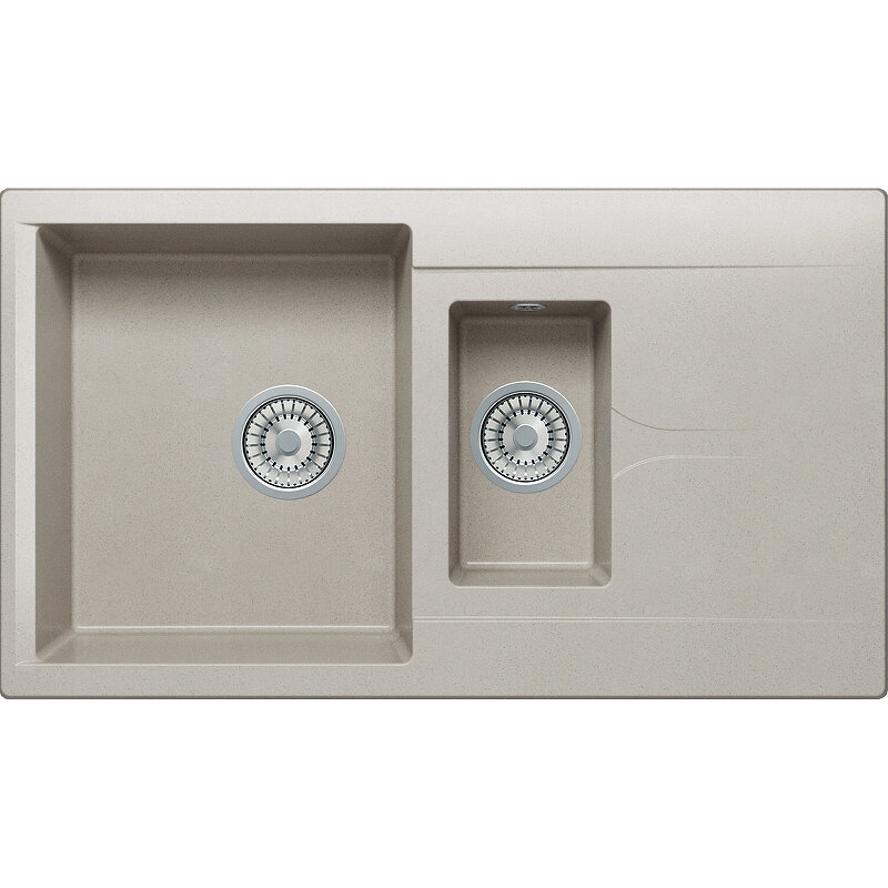 Изображение товара Кухонная мойка Polygran Brig-870 № 14 из искусственного камня, серый Изображение товара Кухонная мойка Polygran Brig-870 № 14 из искусственного камня, серый