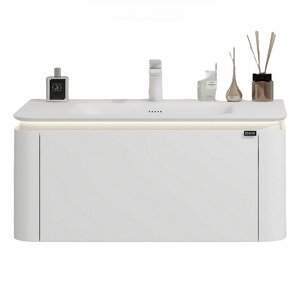 Изображение товара Тумба с раковиной Black&White Universe U925.900, 90 см, цвет белый