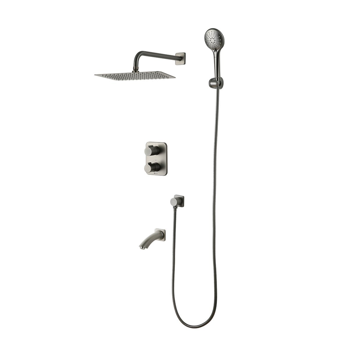 Изображение товара Душевая система Lemark Bronx LM3742GM термостатическая графитовая