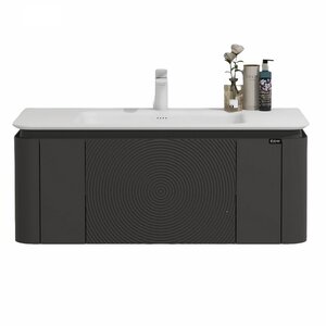 Изображение товара Тумба с раковиной Black&White Universe U930.1000, 100 см, серый