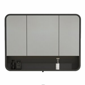 Изображение товара Зеркальный шкаф Black&White Universe U930.MС1000, 100 x 75 см, цвет серый