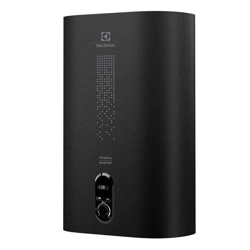 Изображение товара Водонагреватель электрический накопительный Electrolux EWH 30 Gladius Inverter Grafit, НС-1595173, 30 литров, 2 кВт, однофазный, черный графитовый Изображение товара Водонагреватель электрический накопительный Electrolux EWH 30 Gladius Inverter Grafit, НС-1595173, 30 литров, 2 кВт, однофазный, черный графитовый