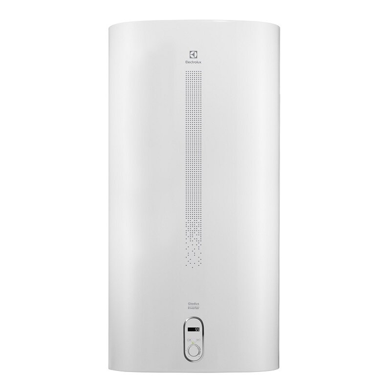 Изображение товара Водонагреватель электрический накопительный Electrolux EWH 100 Gladius Inverter, НС-1595170, 100 литров, 2 кВт, однофазный, белый Изображение товара Водонагреватель электрический накопительный Electrolux EWH 100 Gladius Inverter, НС-1595170, 100 литров, 2 кВт, однофазный, белый