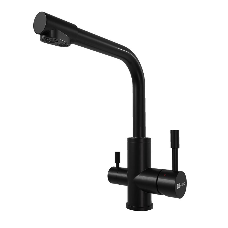 Изображение товара Смеситель для кухонной мойки Lemark Expert LM5061BL, с подключением к фильтру с питьевой водой, черный