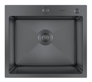 Изображение товара Кухонная мойка Hoffger HFG-5045B черная 50 см из нержавеющей стали PVD покрытие