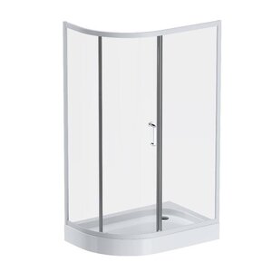 Изображение товара Душевой уголок Am.Pm Like Solo Slide W83UG-302U120MT, 200 x 80 см, профиль матовый хром, стекло матовое