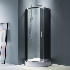 Изображение товара Душевой уголок Am.Pm Like Solo Slide W83UG-333-095CG, 90 x 90 см, профиль хром глянцевый, стекло тонированное