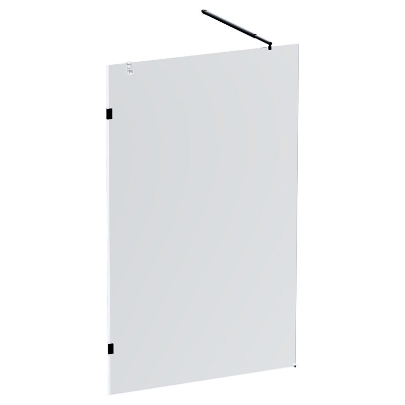 Изображение товара Душевая стенка Am.Pm X-Joy W94UWI-120-F1-BTE 120 см стекло прозрачное черная фурнитура