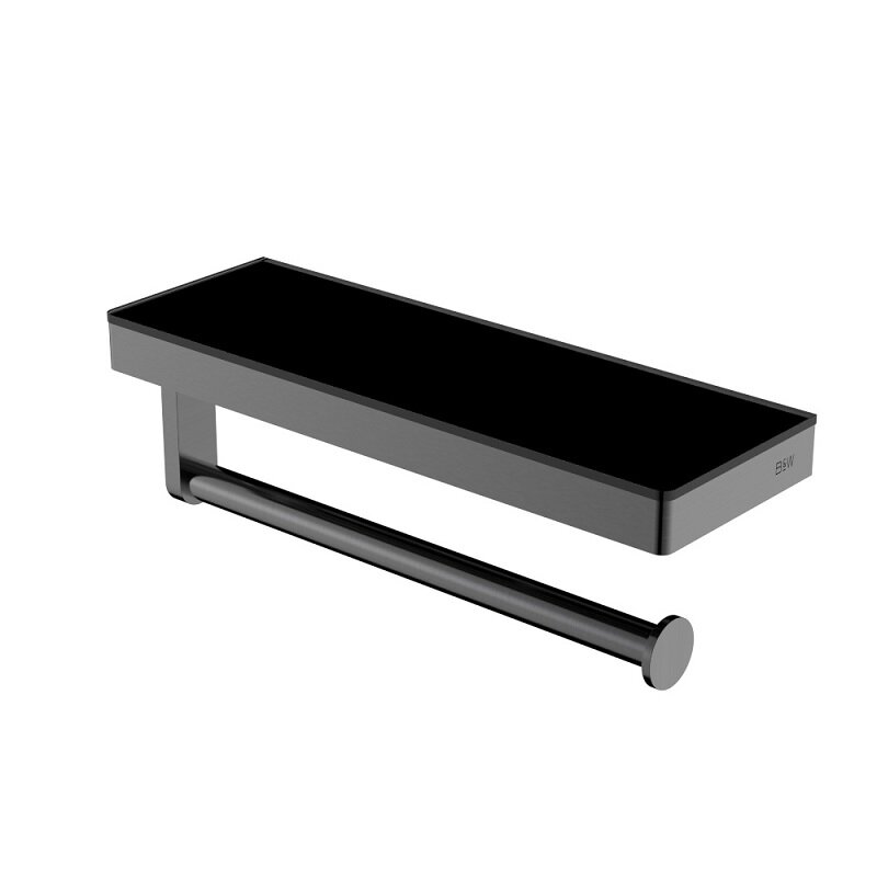 Изображение товара Полотенцедержатель с полкой Black&White Gravity GA-9603GM Gun Metal