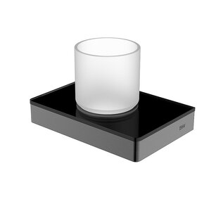 Изображение товара Стакан Black&White Gravity, GA-9605GM, держатель gun metal, полка черное стекло Изображение товара Стакан Black&White Gravity, GA-9605GM, держатель gun metal, полка черное стекло