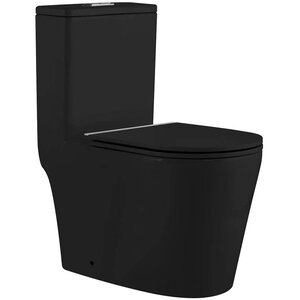 Изображение товара Унитаз напольный SantiLine SL-5029MB, сиденье микролифт, смыв торнадо, цвет черный матовый