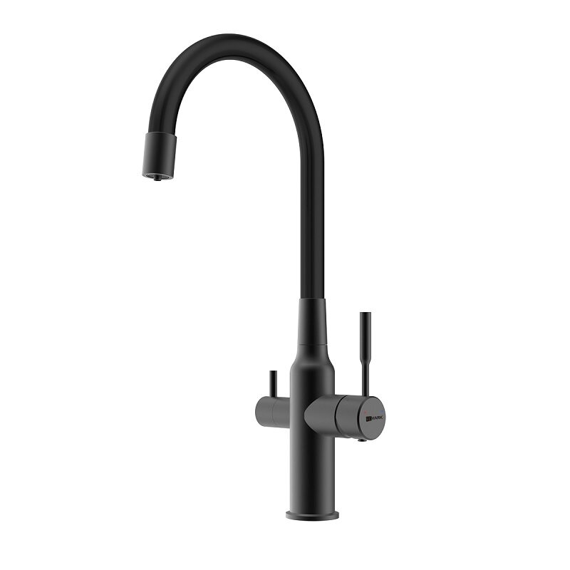 Изображение товара Смеситель для кухонной мойки Lemark Expert LM5083BL-Black с подключением к фильтру