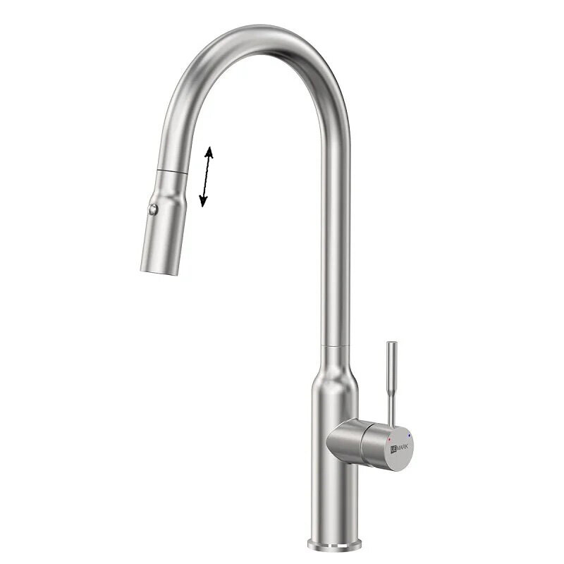 Изображение товара Смеситель для кухонной мойки Lemark Expert LM5086S, с выдвижным изливом, сталь