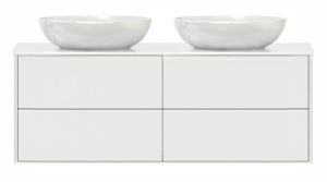 Изображение товара Тумба под раковину Belux Джаз НП 140-04 белая глянцевая 140 см