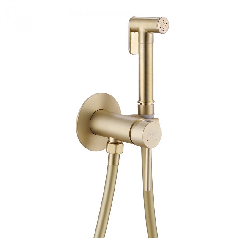 Изображение товара Гигиенический душ Abber Wasser Kreis AF8125G со смесителем, золото матовое