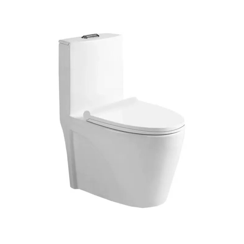 Изображение товара Унитаз-моноблок безободковый SantiLine SL-5012 (SL - 5012), сиденье микролифт, цвет белый