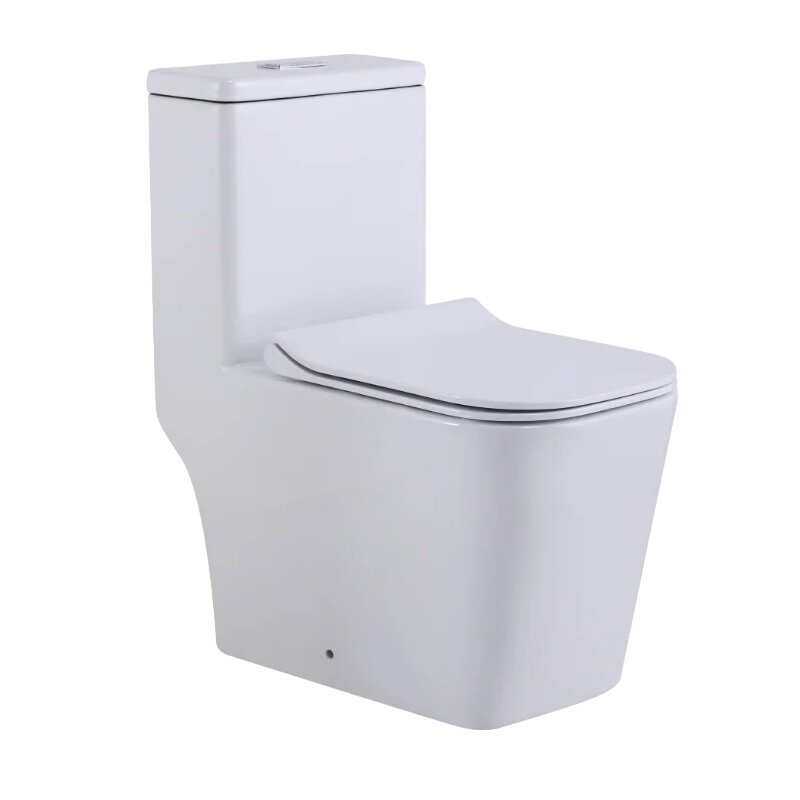 Изображение товара Унитаз моноблок безободковый SantiLine SL-5024 с микролифтом белый