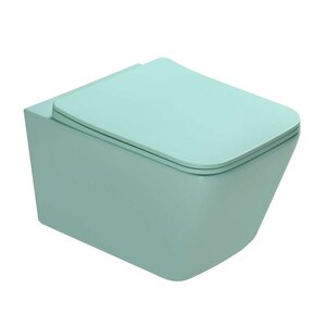 Изображение товара Подвесной унитаз SantiLine SL-5007LG безободковый, светло-зеленый матовый