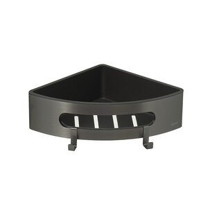 Изображение товара Полка для душа Lemark Shelf line, 9776048, 22 см, с крючками, графит PVD