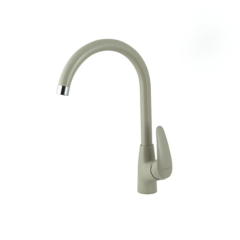 Изображение товара Смеситель для кухонной мойки Lemark Linara LM0405PGR, цвет грей, высокий, поворотный