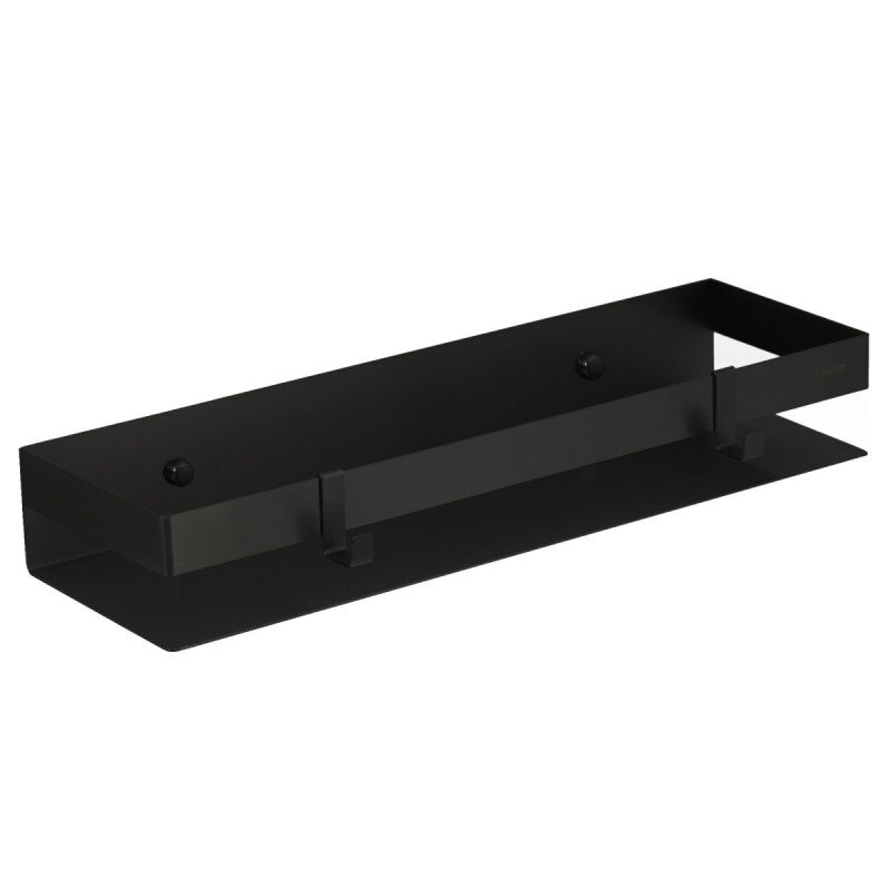 Изображение товара Полка для душа Lemark Shelf line, 9772053, 40 см, с крючками, черный матовый